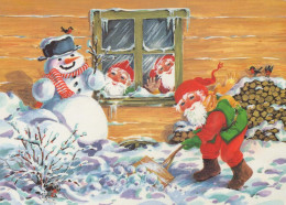 Happy New Year Christmas GNOME Vintage Postcard CPSM #PBM066.GB - Nouvel An