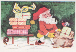 SANTA CLAUS Happy New Year Christmas Vintage Postcard CPSM #PBL502.GB - Kerstman