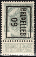 Typo 9 B (BRUXELLES 09) - O/used - Typo Precancels 1906-12 (Coat Of Arms)