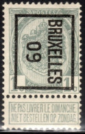 Typo 9B (BRUXELLES 09) - O/used - Typo Precancels 1906-12 (Coat Of Arms)