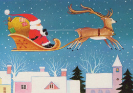 SANTA CLAUS Happy New Year Christmas Vintage Postcard CPSM #PBB123.GB - Kerstman