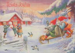 Happy New Year Christmas GNOME Vintage Postcard CPSM #PBA676.GB - Nouvel An