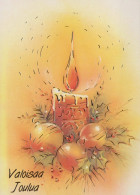 Happy New Year Christmas CANDLE Vintage Postcard CPSM #PBA300.GB - Nouvel An