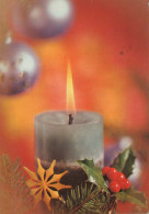 Happy New Year Christmas CANDLE Vintage Postcard CPSM #PBA118.GB - Nouvel An