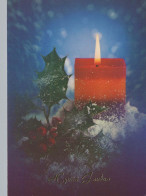 Happy New Year Christmas CANDLE Vintage Postcard CPSM #PAZ994.GB - Nouvel An