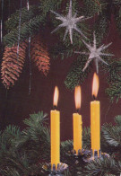 Happy New Year Christmas CANDLE Vintage Postcard CPSM #PAW185.GB - New Year