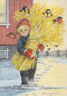 Happy New Year Christmas CHILDREN Vintage Postcard CPSM #PAW366.GB - New Year