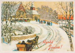 Happy New Year Christmas HORSE Vintage Postcard CPSM #PAW427.GB - New Year