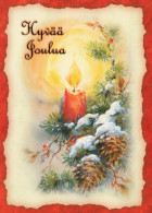 Happy New Year Christmas CANDLE Vintage Postcard CPSM #PAV578.GB - Nouvel An