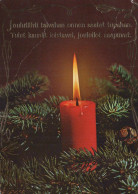 Happy New Year Christmas CANDLE Vintage Postcard CPSM #PAV518.GB - Nouvel An