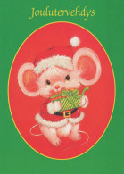 Happy New Year Christmas MOUSE Vintage Postcard CPSM #PAU943.GB - New Year