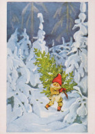 SANTA CLAUS Happy New Year Christmas Vintage Postcard CPSM #PAU611.GB - Kerstman