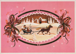 Happy New Year Christmas Horse Vintage Postcard CPSM #PAS957.GB - New Year