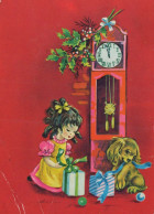 Happy New Year Christmas Children Vintage Postcard CPSM #PAS835.GB - Año Nuevo