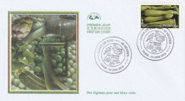 Fdc 2012_Envel. 1er Jour_fdc_Des Légumes Pour Une Lettre Verte, Les Courgettes. (adh. 744). PJ Paris 13/06/12. - 2010-2019
