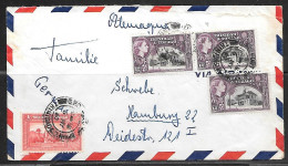 Trinidad 1960 Queen Elizabeth 12 And 4 Cents Port Of Spain (6 MY) To Germany - Trinidad Y Tobago