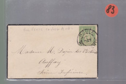 Un Timbre 5 C Vert  Type Sage  Sur Enveloppe  (S.C )   Cachet Rouen  Destination Auffay   1901 - 1877-1920: Période Semi Moderne