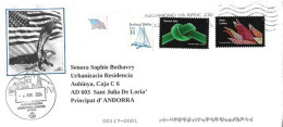 2024. Life Magnified Stamps (Moss Leaves & Human Hair) Forever Stamps,letter To Andorra, With Arrival Postmark - Brieven En Documenten