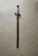 Rare Dague Officier De Marine Ottoman , Hélas De Fouille - Armes Blanches