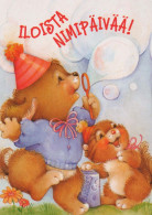 NASCERE Animale Vintage Cartolina CPSM #PBS354.IT - Bären