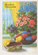 PASQUA POLLO UOVO Vintage Cartolina CPSM #PBP242.IT - Easter