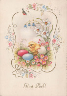 PASQUA POLLO UOVO Vintage Cartolina CPSM #PBO996.IT - Easter