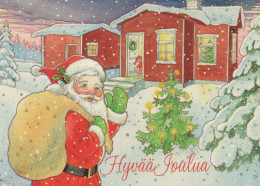 BABBO NATALE Buon Anno Natale Vintage Cartolina CPSM #PBL509.IT - Kerstman