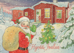 BABBO NATALE Buon Anno Natale Vintage Cartolina CPSM #PBL509.IT - Santa Claus