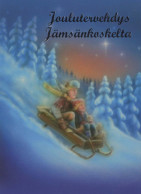 Buon Anno Natale BAMBINO Vintage Cartolina CPSM #PBA550.IT - Neujahr