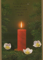 Buon Anno Natale CANDELA Vintage Cartolina CPSM #PBA060.IT - Año Nuevo