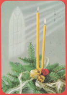 Buon Anno Natale CANDELA Vintage Cartolina CPSM #PAZ244.IT - Nouvel An