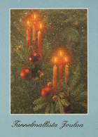 Buon Anno Natale CANDELA Vintage Cartolina CPSM #PAW069.IT - Neujahr