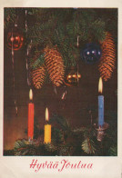Buon Anno Natale CANDELA Vintage Cartolina CPSM #PAW129.IT - Nouvel An