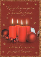 Buon Anno Natale CANDELA Vintage Cartolina CPSM #PAV886.IT - Nouvel An