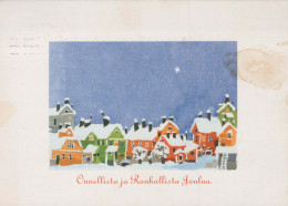 Buon Anno Natale Vintage Cartolina CPSM #PAV642.IT - Neujahr