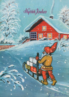 Buon Anno Natale GNOME Vintage Cartolina CPSM #PAU484.IT - Neujahr