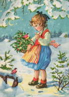 Buon Anno Natale BAMBINO Vintage Cartolina CPSM #PAU144.IT - New Year