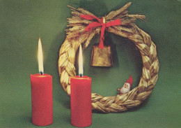 Buon Anno Natale CANDELA Vintage Cartolina CPSM #PAT646.IT - Nouvel An