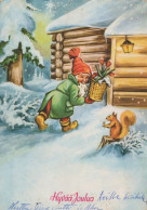 BABBO NATALE Natale Vintage Cartolina CPSM #PAK454.IT - Santa Claus