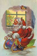 BABBO NATALE Natale Vintage Cartolina CPSM #PAK168.IT - Kerstman