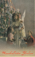 ANGELO Buon Anno Natale Vintage Cartolina CPSM #PAH464.IT - Engelen