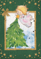 ANGELO Buon Anno Natale Vintage Cartolina CPSM #PAH526.IT - Engel