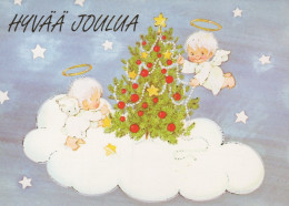 ANGELO Buon Anno Natale Vintage Cartolina CPSM #PAH015.IT - Angeles