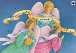 ANGELO Buon Anno Natale Vintage Cartolina CPSM #PAH586.IT - Angeli