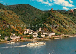 73640174 Kamp-Bornhofen Blick Ueber Den Rhein Burgen Die Feindlichen Brueder Klo - Sonstige & Ohne Zuordnung