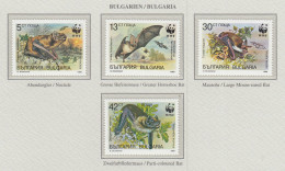 BULGARIA 1989 WWF Fauna Mammals Bats Mi 3741-3744 MNH(**) Fauna 761 - Bats