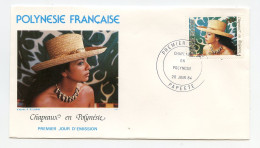 Enveloppe Du Premier Jour D'émission.Chapeaux En Polynésie.Papeete 20 Juin 84.Polynésie Française. - Other & Unclassified