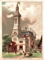 CHROMO LITHOGRAPHIE EXPOSITION UNIVERSELLE 1889 PAVILLON DU BRESIL - Other & Unclassified