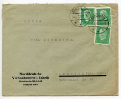 Germany 1930 Cover; Brackwede - Norddeutsche Viehnahmittel-Fabrik; 5pf. President Hindenburg X 3 - Briefe U. Dokumente