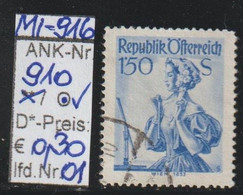 1951 - ÖSTERREICH - FM/DM "Österr. Volkstrachten"  1,50 S Hellblau -  O  Gestempelt - S. Scan  (910ao 01-05    At) - Gebruikt